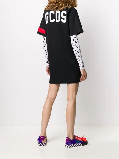 Shop Gcds Logo T-shirt Dress In Black