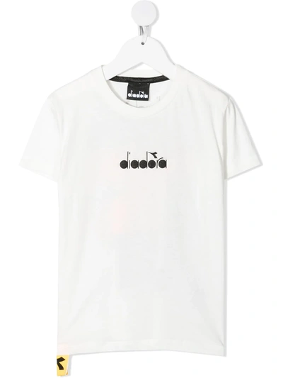 Shop Diadora Junior Logo-print T-shirt In White