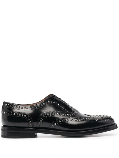 Church's Burwood Polished Studded Brogues In Black