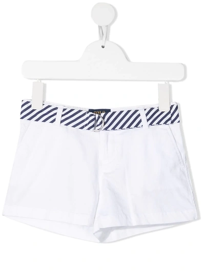 Polo Ralph Lauren Striped Belt Shorts In White