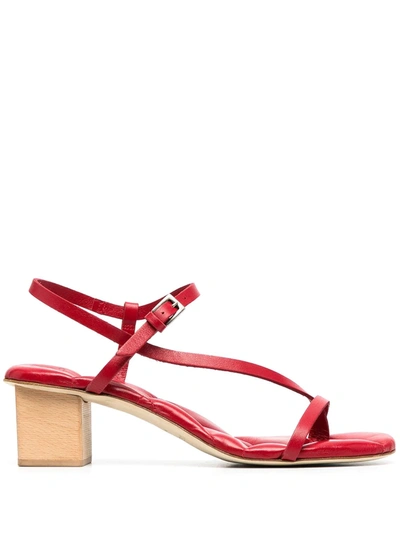 Shop Del Carlo Strapped Open-toe Sandals In Red