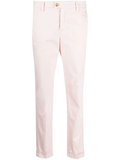 Shop Peuterey Cropped Tailored Trousers In Pink