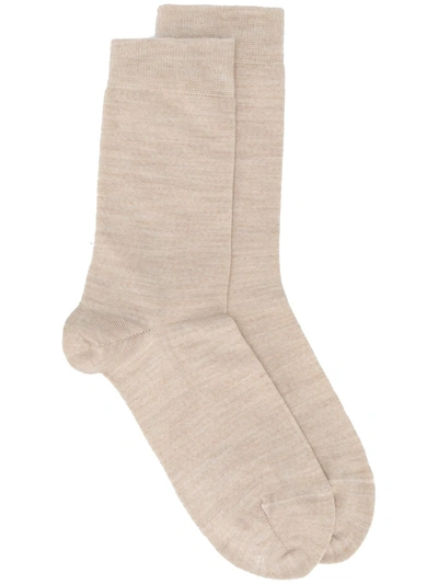 Falke City Soft Wool-blend Socks In Linen Melange