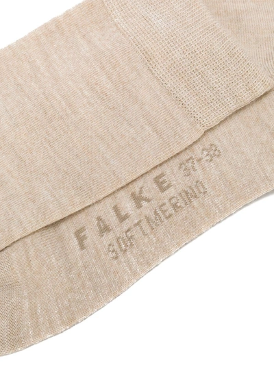 Shop Falke Soft Merino Socks In Neutrals