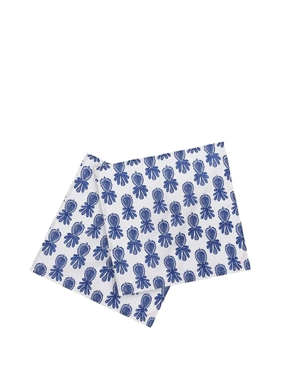 Shop La Doublej Pineapple-print Linen Napkins (set Of 6) In White