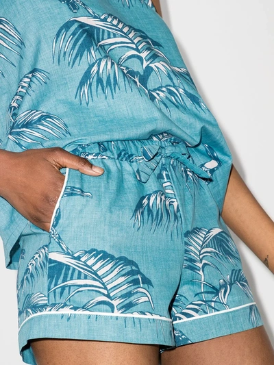 Shop Desmond & Dempsey Bocas Print Camisole Pyjama Set In Blue
