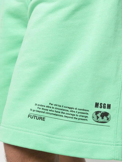 Msgm Fantastic Green Bermuda In Green