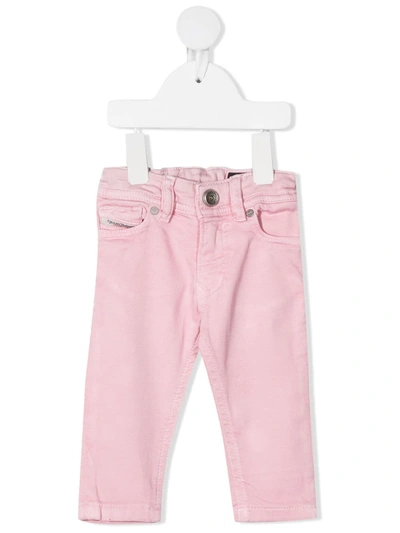 Shop Diesel Mid Rise Skinny Jeans In Pink