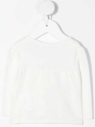 Shop Bonpoint Cherry-print Cotton Cardigan In White
