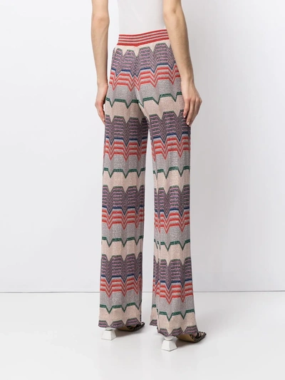 Pre-owned Missoni Metallic Threading Flared Trousers In Multicolour