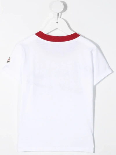 Shop Moncler Love That Lasts Forever-print T-shirt In White