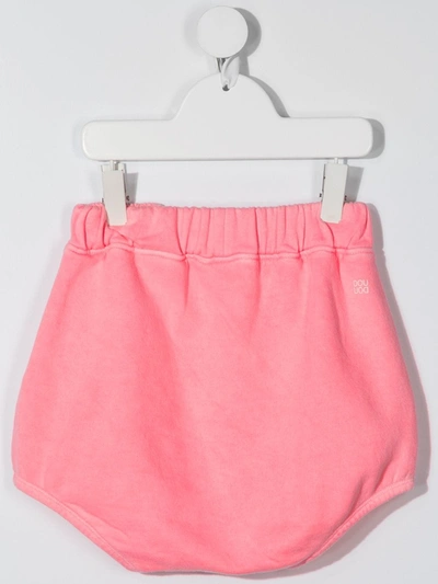 Shop Douuod Bow-detail Cotton Shorts In Pink