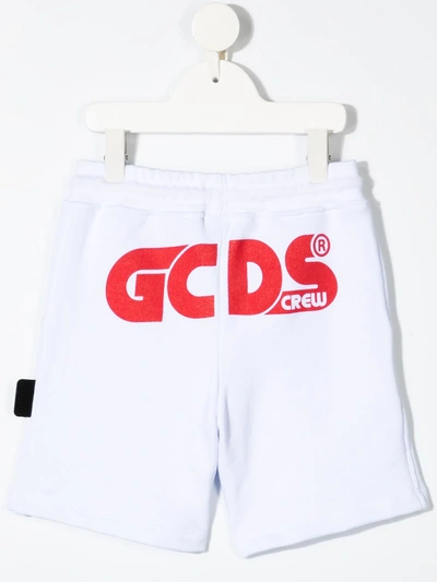 Gcds Neon Logo Bermuda Shorts In White In White