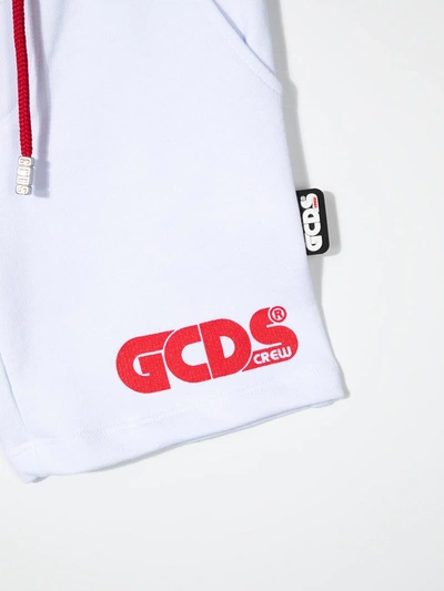 Gcds Neon Logo Bermuda Shorts In White In White