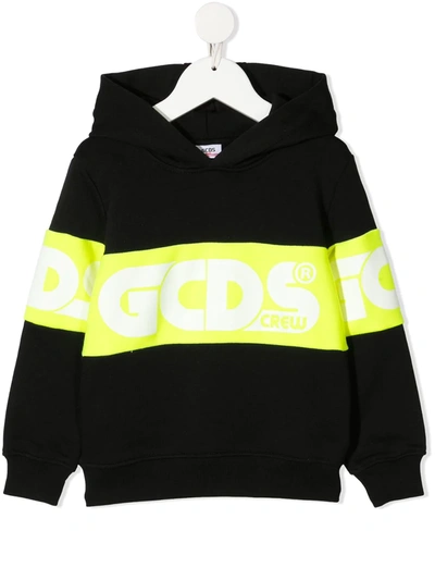 Shop Gcds Logo-print Hoodie In Black