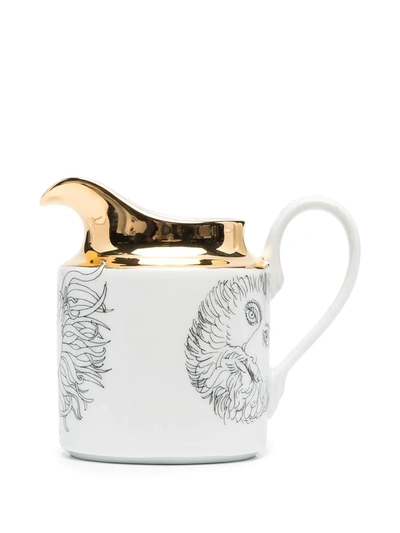 Fornasetti Solitario Milk Jug In White