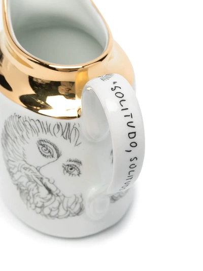 Fornasetti Solitario Milk Jug In White