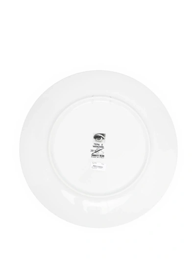 Fornasetti T&v Ceramic Wall Plate In White
