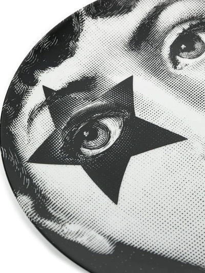 Fornasetti T&v Ceramic Wall Plate In White
