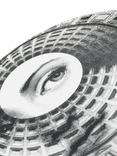 Fornasetti T&v Ceramic Wall Plate In Black