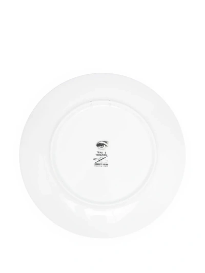 Fornasetti T&v Ceramic Wall Plate In Black