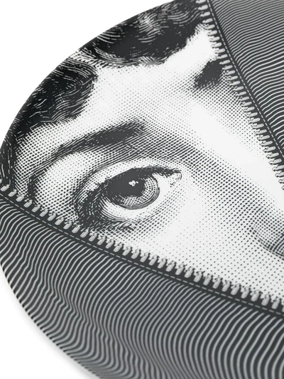Fornasetti T&v Ceramic Wall Plate In Black