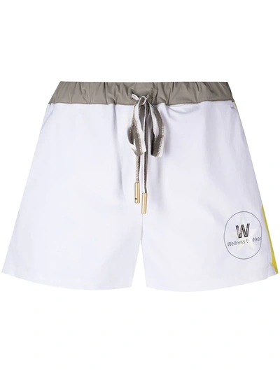 Shop Lorena Antoniazzi Side-stripe Track Shorts In White