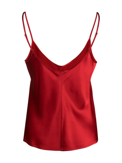 Shop La Perla Silk Camisole Top In Red