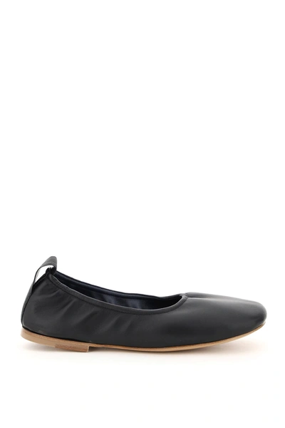 Shop Lanvin Soft Nappa Ballet Flats In Black (black)