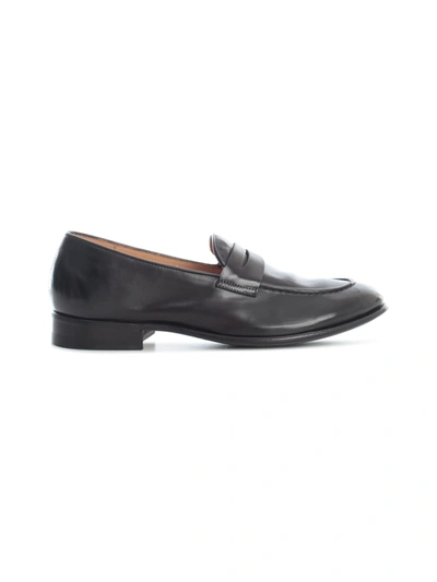 Shop Alberto Fasciani Leather Loafers In Star Black