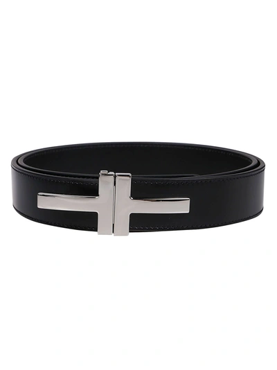 Shop Tom Ford Belt Double T In Black