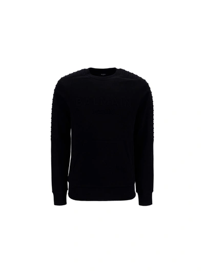 Shop Balmain Sweatshirt In Black