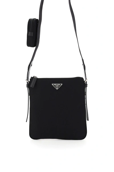 Shop Prada Shoulder Bag With Pouch In Nero (black)