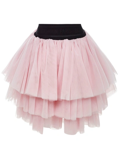 Shop Balmain Paris Kids Skirt In Pink