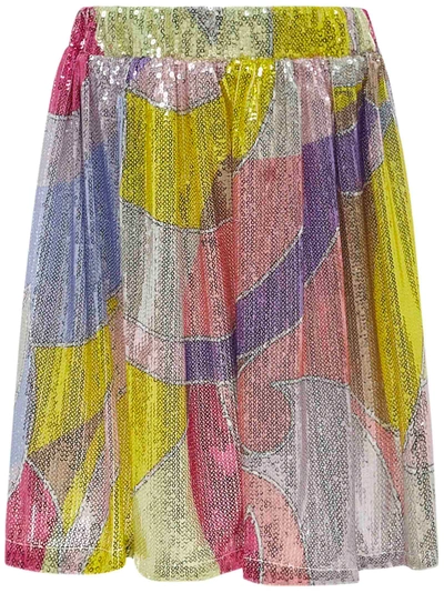 Shop Emilio Pucci Kids Skirt In Multicolor