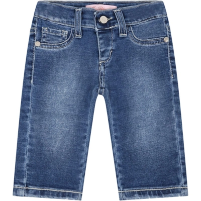 Shop Blumarine Light Blue Jeans For Babygirl In Denim