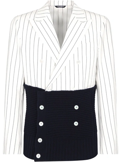 Shop Dolce & Gabbana Button-front Jacket In White