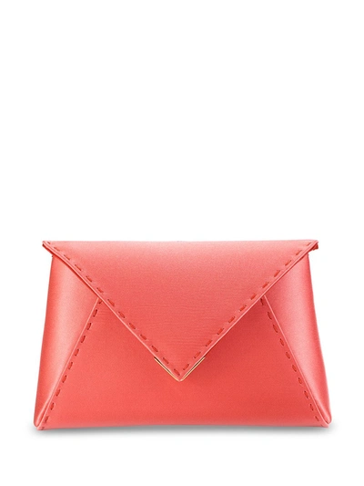 Tyler Ellis Small Lee Pouchet Clutch Bag In Red