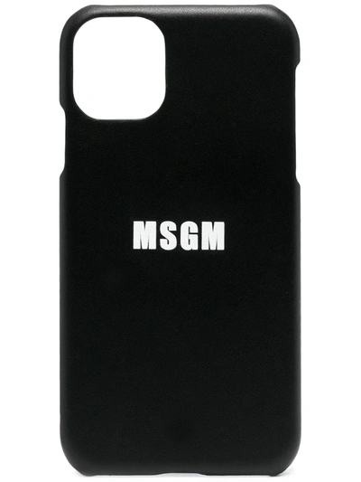 Shop Msgm Logo-print Iphone 11 Case In Black
