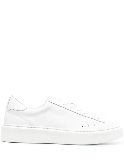 Shop Msgm Lace-up Sneakers In White