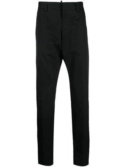 Shop Dsquared2 Mid-rise Tailored Trousers In Black