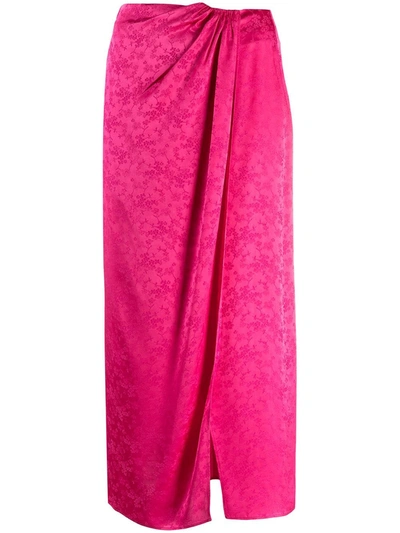 Shop Andamane Jacquard Wrap Skirt In Pink