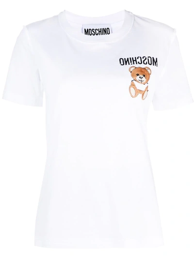 Shop Moschino Inside Out Teddy Bear T-shirt In White