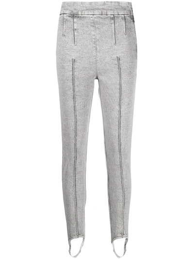 Shop Isabel Marant Stirrup-cuff Skinny Jeans In Grey