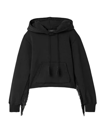 Shop Amiri Woman Sweatshirt Black Size Xs Cotton