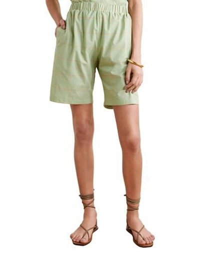 Shop Matin Woman Shorts & Bermuda Shorts Military Green Size 2 Cotton