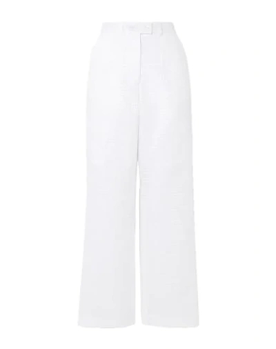 Shop Cecilie Bahnsen Woman Pants White Size 8 Polyester, Polyamide