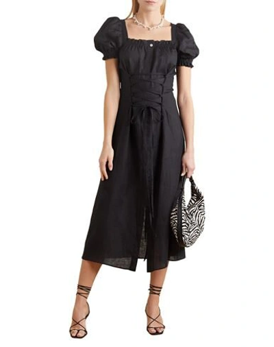 Shop Sleeper 3/4 Length Dresses In Black