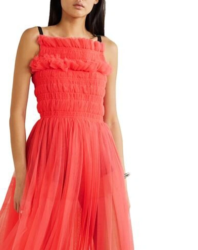 Shop Molly Goddard Long Dresses In Coral