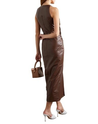 Shop Aleksandre Akhalkatsishvili Woman Maxi Dress Dark Brown Size S Polyester